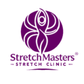 Stretchmasters logo with a clear white background